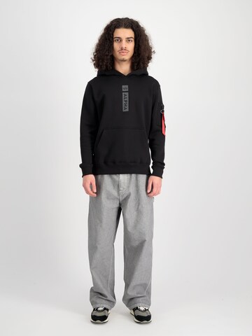 ALPHA INDUSTRIES Sweatshirt 'Alpha PP' in Black