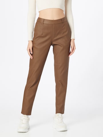 Coupe slim Pantalon 'Belle Lisa' OBJECT en marron : devant