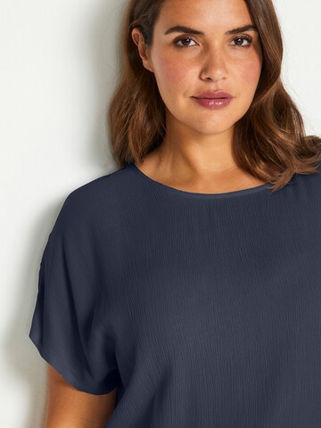 KAFFE CURVE Bluse 'Ami Stanley' in Blau