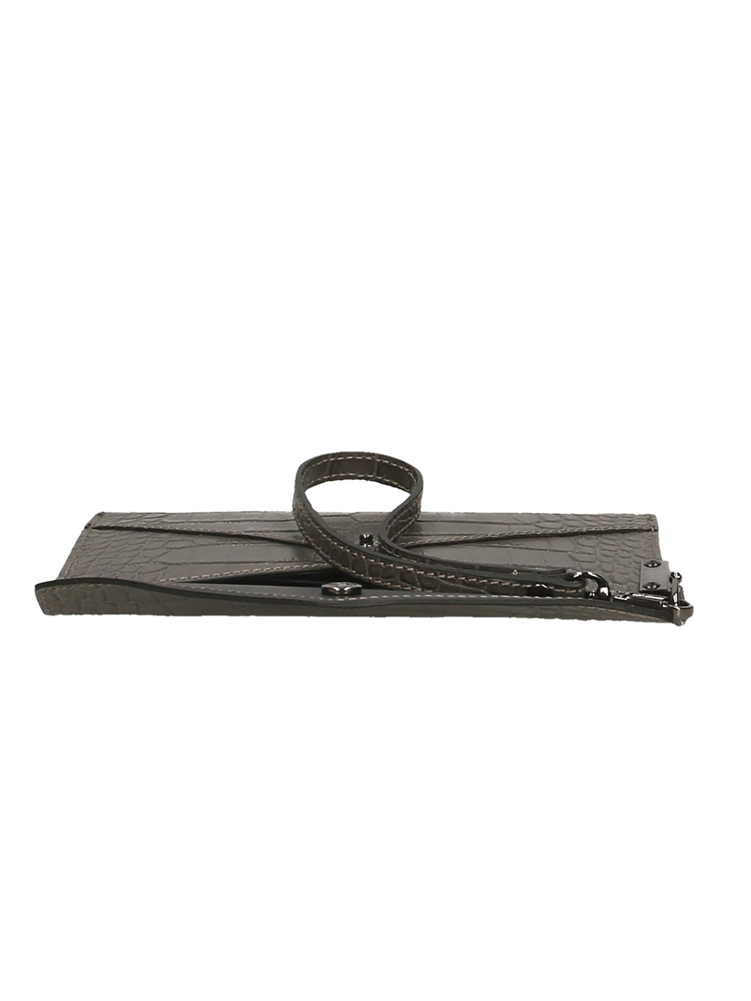 Pochette 'Borsetta Portafoglio Noemy Pelle Stampa Coccodrillo Made in Italy' di Gave Lux in grigio