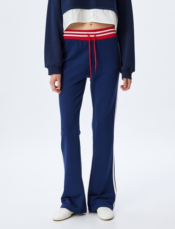 Koton Flared Trousers in Blue: front