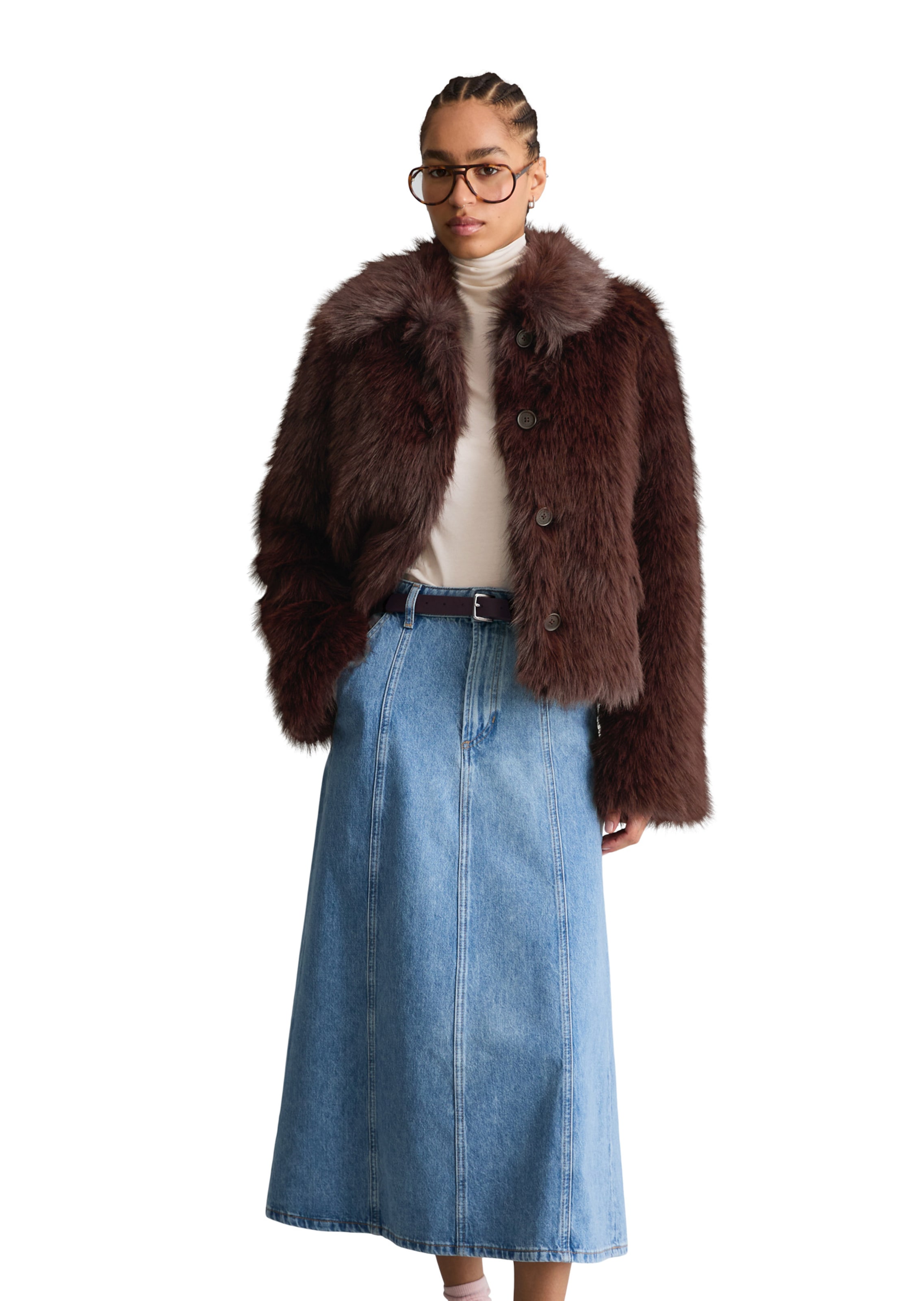 Marc O'Polo DENIM Tussenmantel in Bruin: voorkant