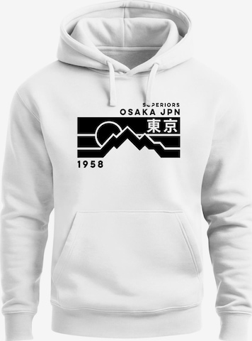 Neverless Sweatshirt 'Osaka Retro' in Weiß: Vorderseite