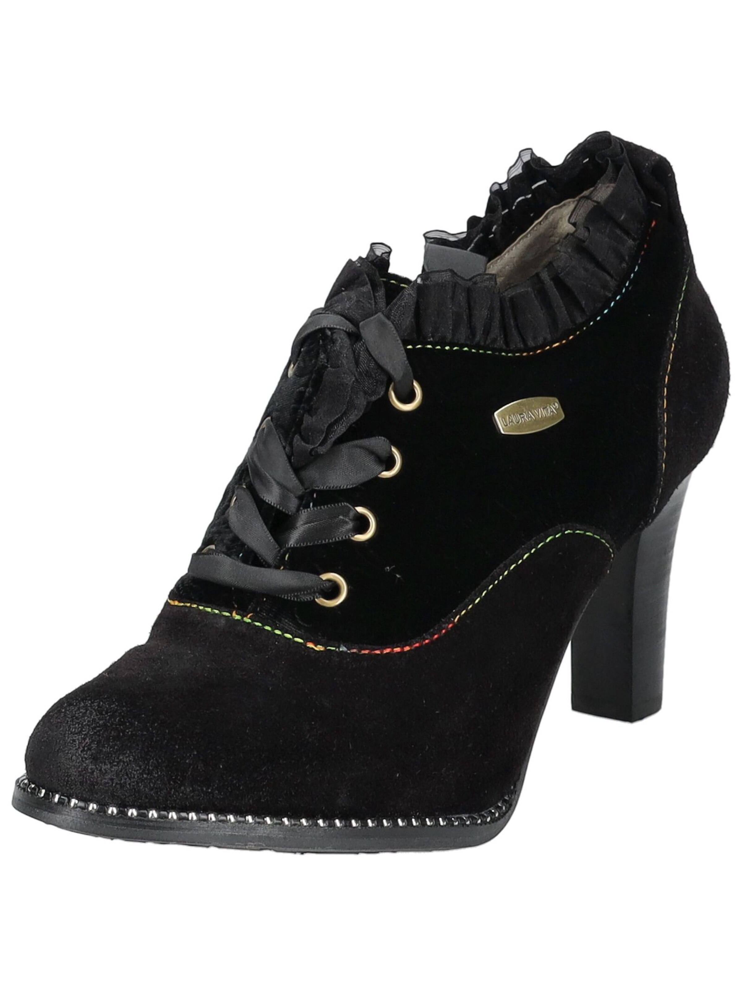 Bottines à lacets Laura Vita en noir : devant