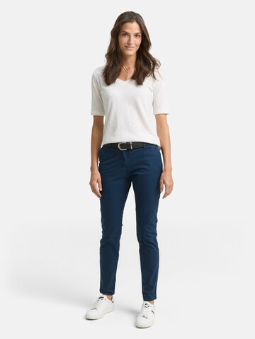 Regular Pantalon chino TOM TAILOR en bleu : devant