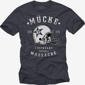 MAKAYA Shirt 'Football Helm' in Grey: front