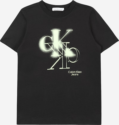 Calvin Klein Jeans T-Krekls, krāsa - pasteļdzeltens / melns, Preces skats