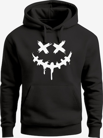 Neverless Sweatshirt 'Smile Face' in Schwarz: Vorderseite