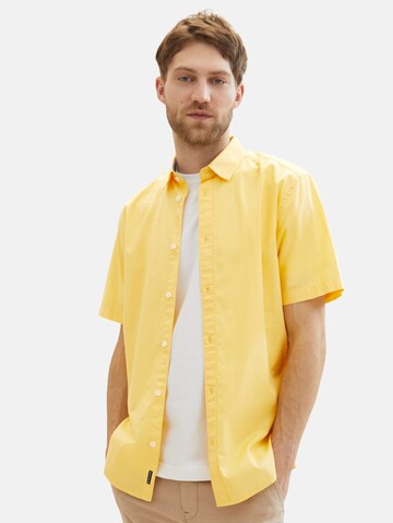 TOM TAILOR Comfort Fit Hemd in Gelb