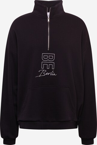 BE EDGY Sweatshirt 'Janosch' in Zwart: voorkant