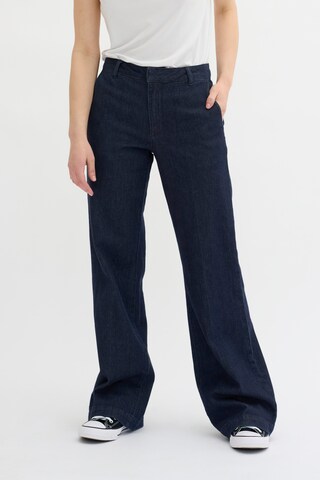 My Essential Wardrobe Wide leg Jeans in Blauw: voorkant