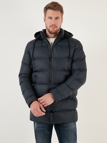 Buratti Winter Coat in Blue: front