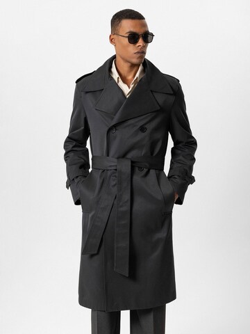 Antioch Between-seasons coat in Black: front