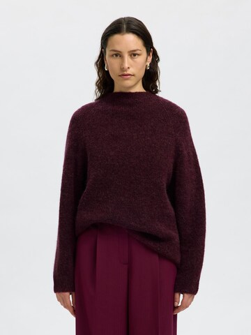 Pull-over SELECTED en rouge : devant