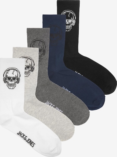 JACK & JONES Ponožky - modrá / šedá / černá / bílá, Produkt