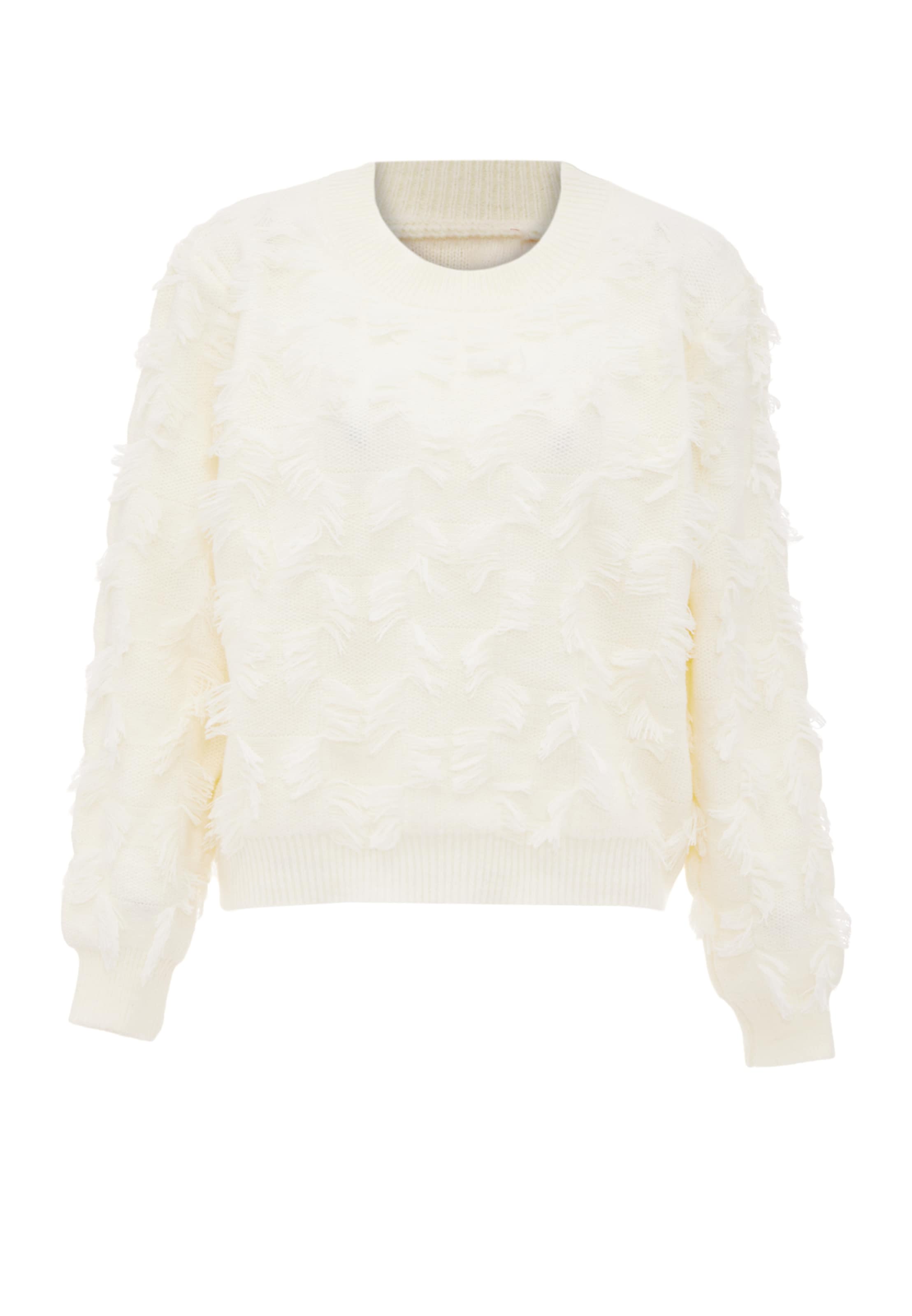 swirly Pullover in Weiß: Vorderseite