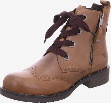 Franz Ferdinand Lace-Up Ankle Boots in Brown: front