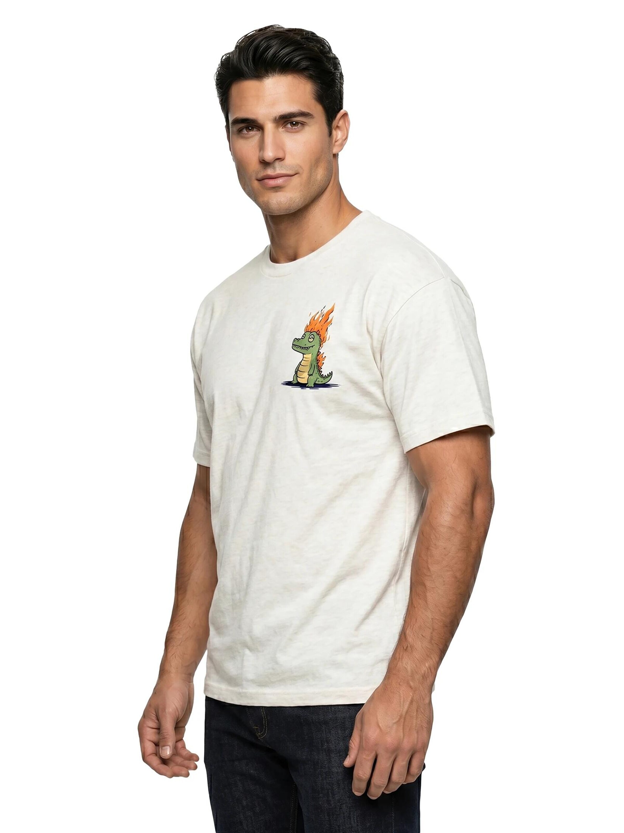 MAKAYA Shirt 'Krokodil' in White