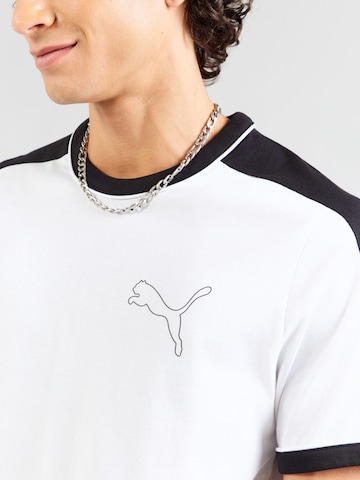 PUMA Μπλουζάκι 'T7 Love of The Cat Ringer' σε λευκό