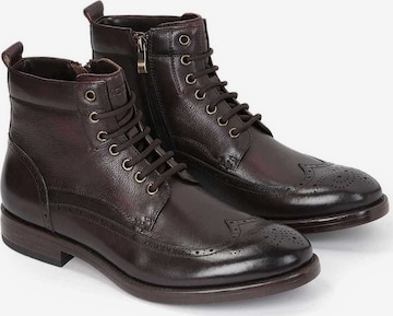 Kazar Lace-Up Boots in Brown