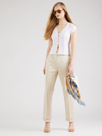 regular Pantaloni con piega frontale di COMMA in beige