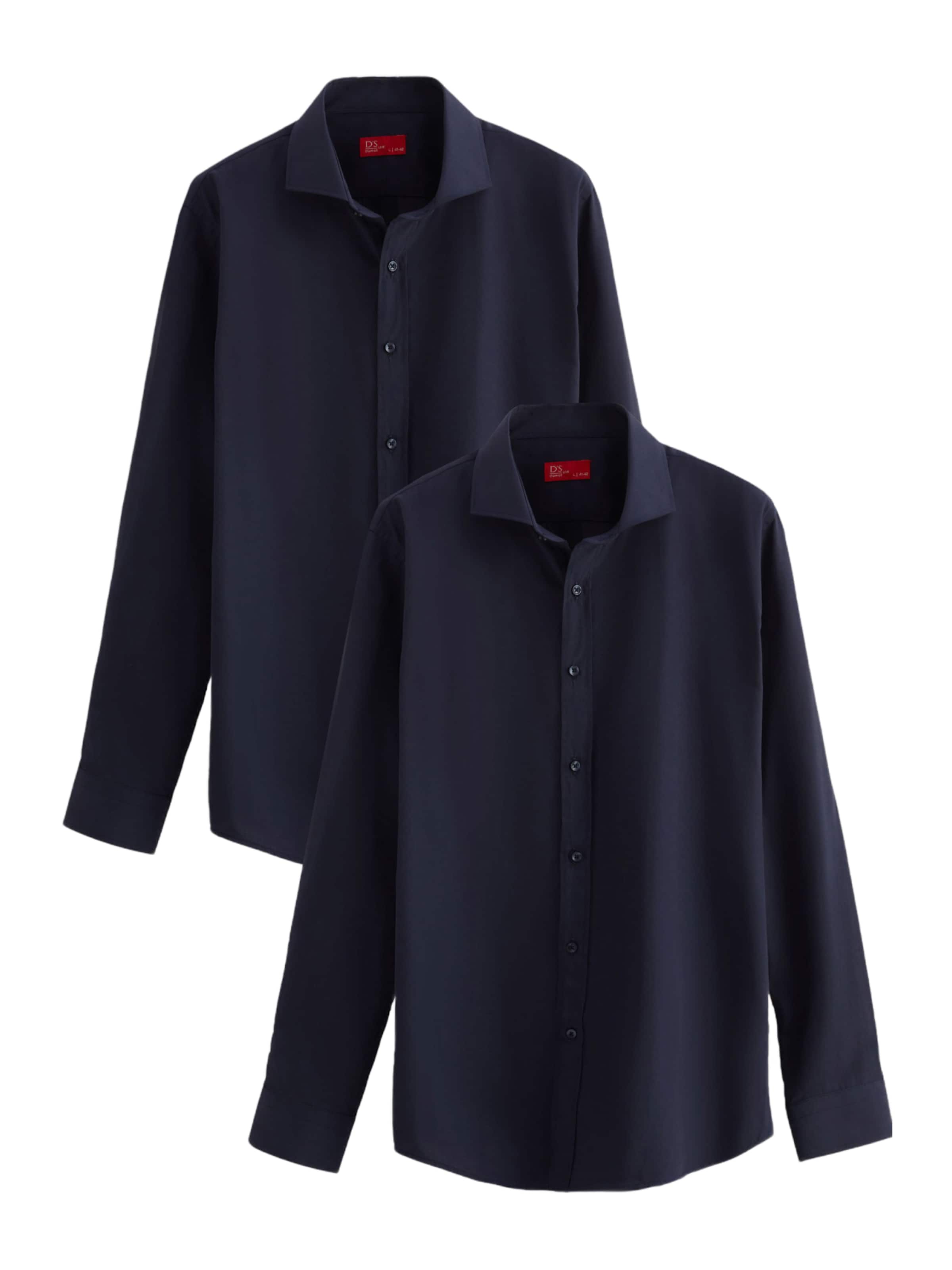 D’S Damat Regular fit Zakelijk overhemd in Blauw: voorkant