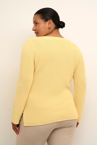 Pull-over KAFFE CURVE en jaune