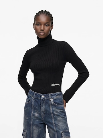 KARL LAGERFELD JEANS Sveter - Čierna: predná strana