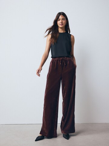 Next Wide Leg Hose in Rot