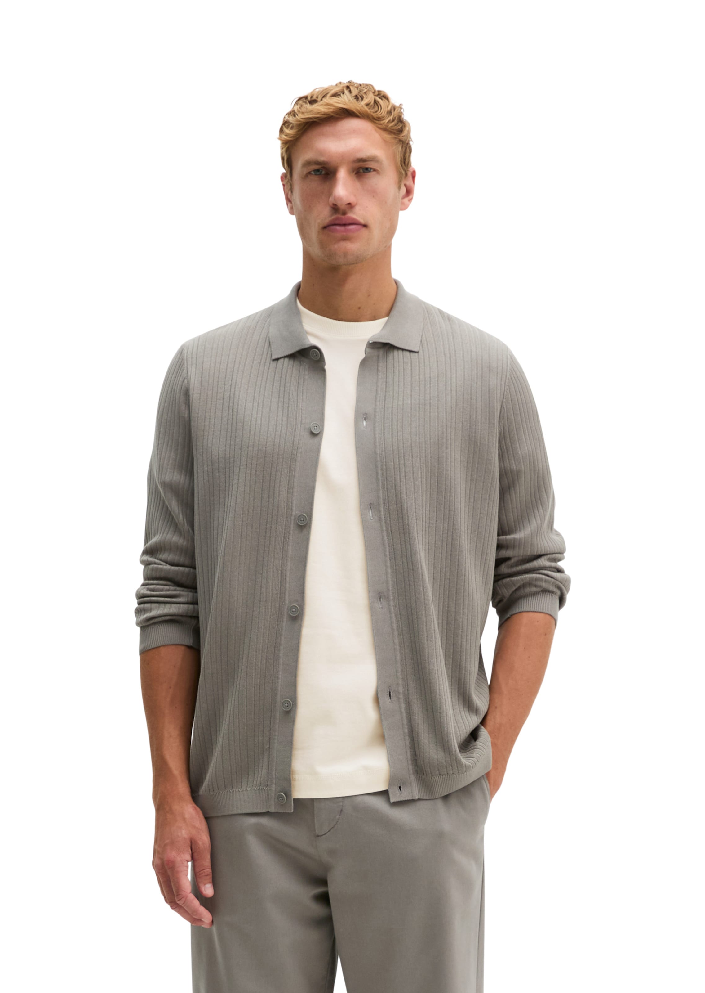 T-Shirt Marc O'Polo en gris : devant