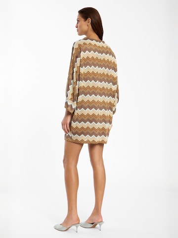 Ana Alcazar Gebreide jurk 'Dirli' in Bruin