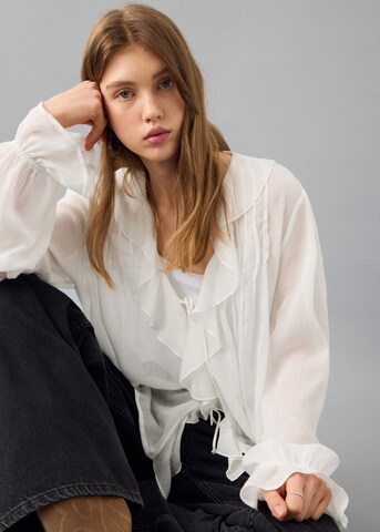 MANGO TEEN Bluse 'Ona' in Weiß