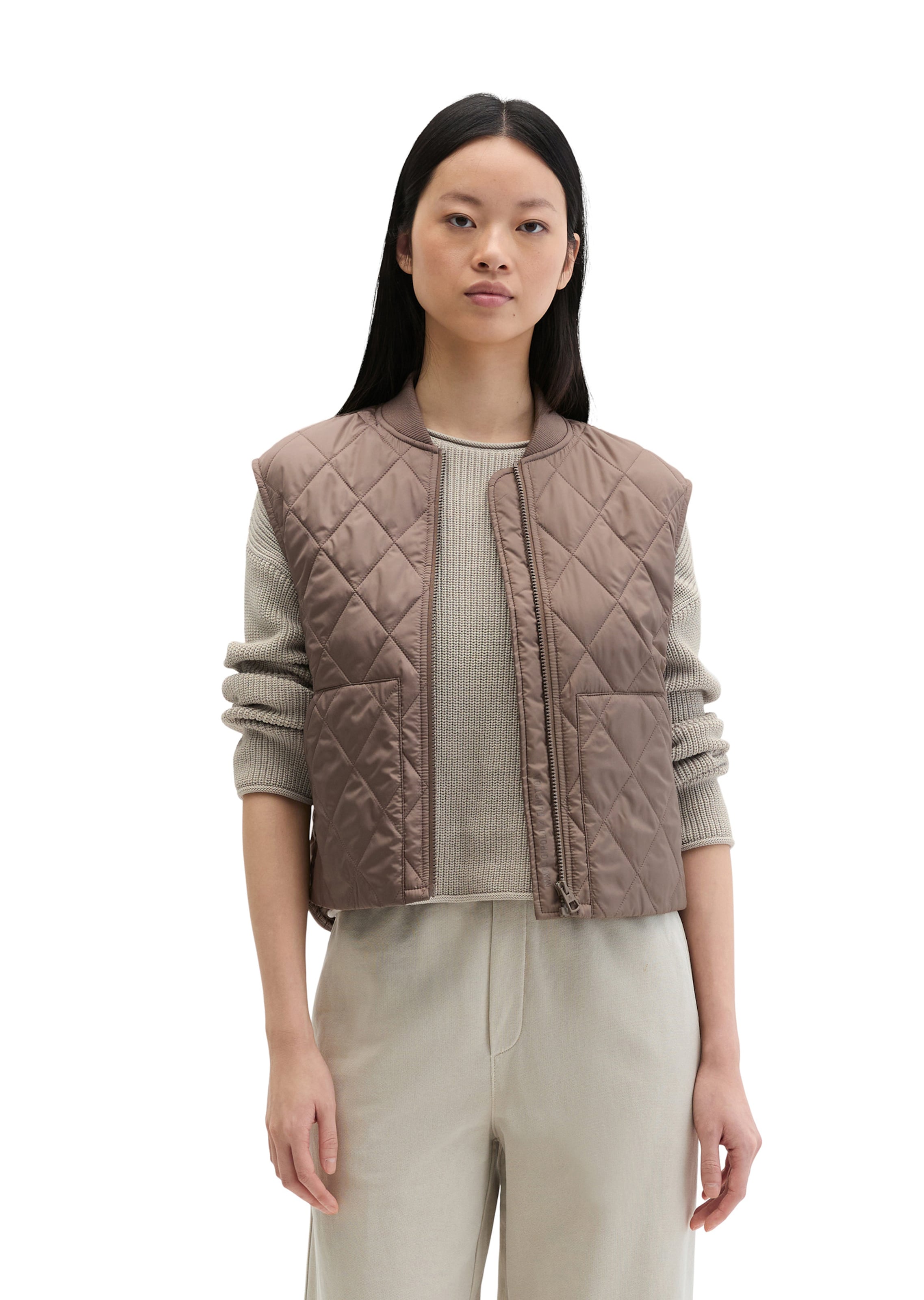 Marc O'Polo Weste 'MARC O'POLO x FUNCTION' in Braun: Vorderseite