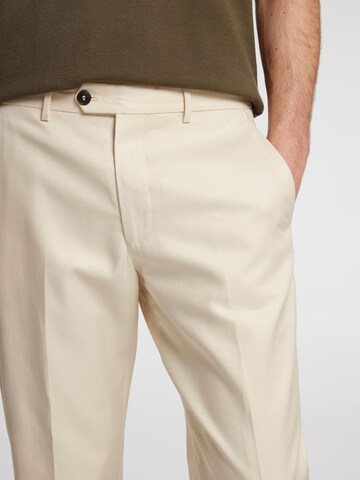 Regular Pantalon à plis SELECTED en beige