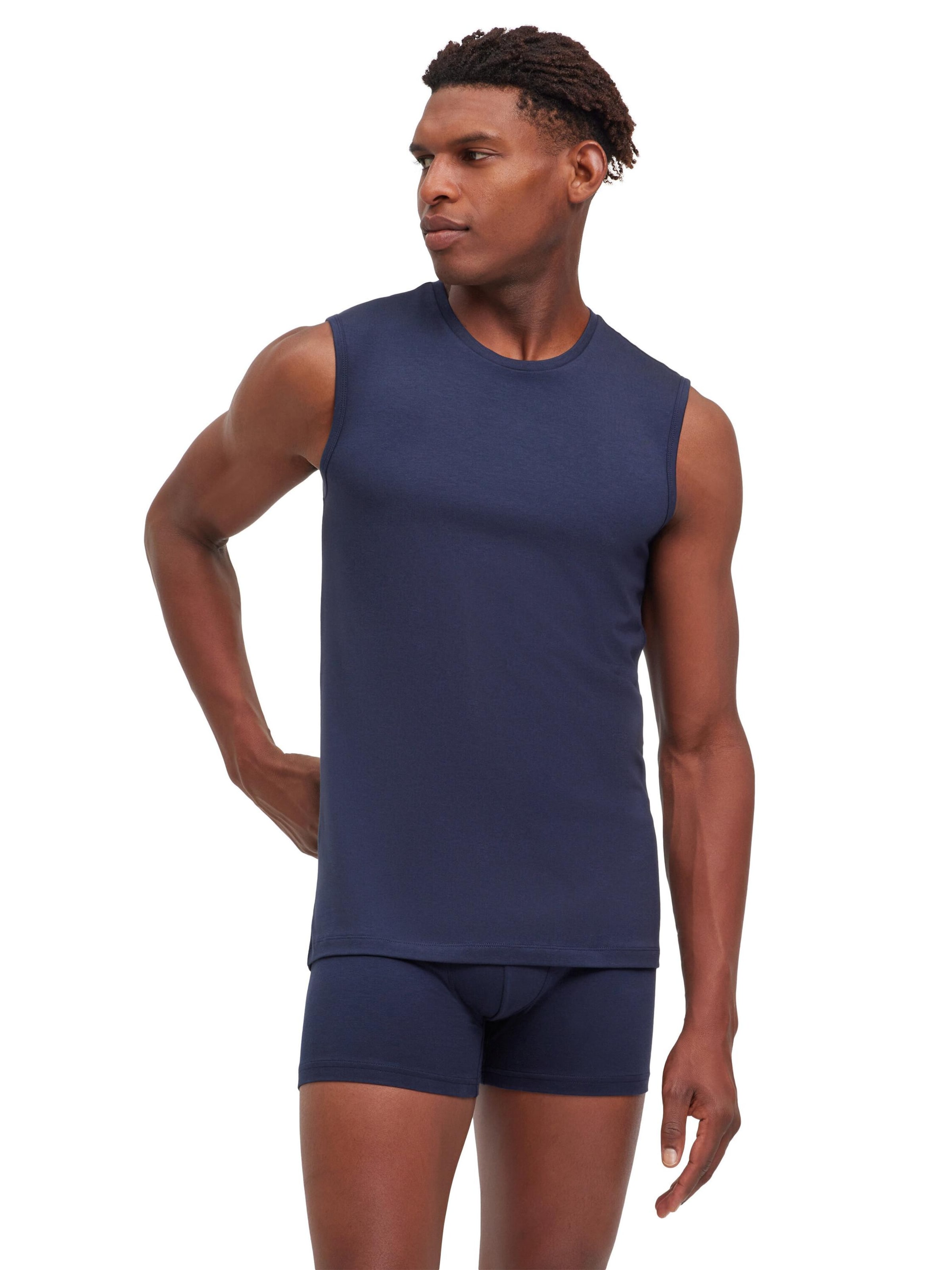 FALKE Undershirt '2-Pack' in Blue: front