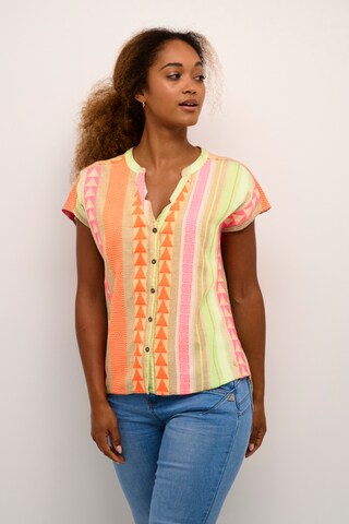 Cream Blouse 'Sola' in Mixed colours: front