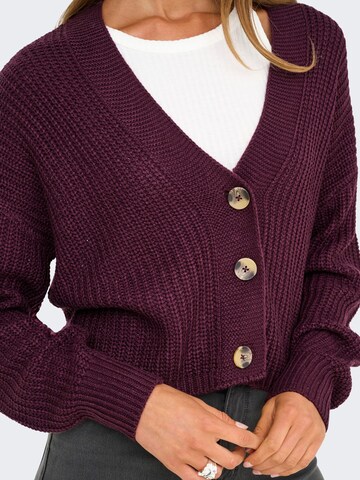 ONLY Gebreid vest 'ONLCAROL' in Lila