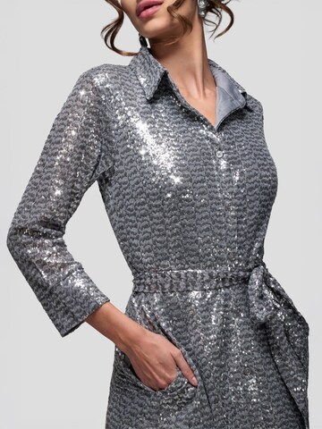 Robe-chemise GODDIVA en argent