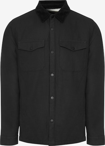 Threadbare Hemdjacke 'Cottage' in Schwarz: Vorderseite