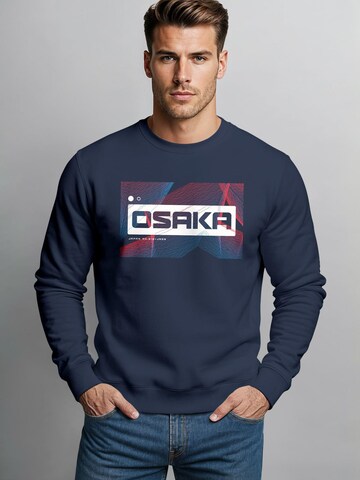 Neverless Sweatshirt 'Osaka Japan' in Blue
