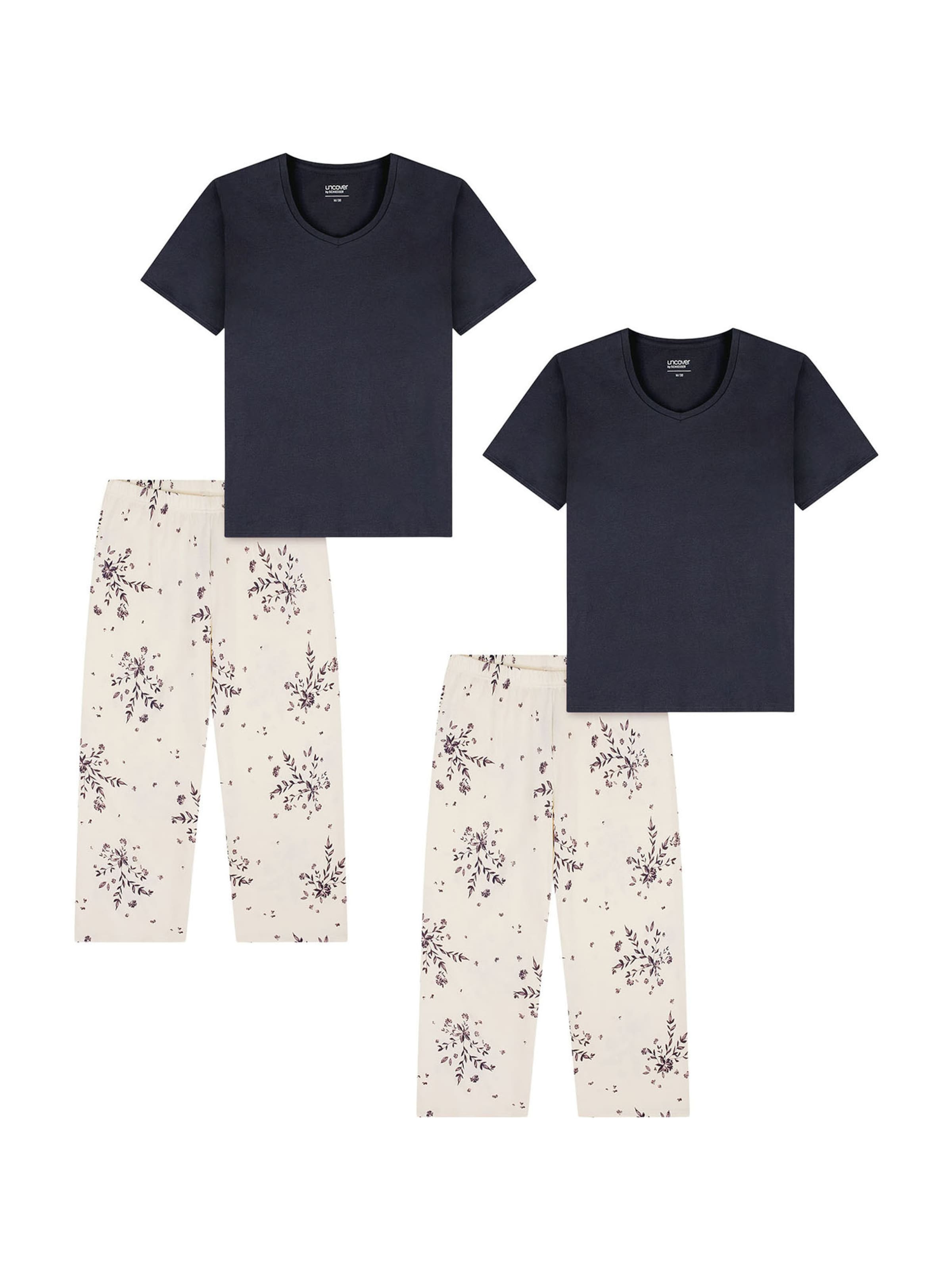 uncover by SCHIESSER Pajama ' Nightwear ' in Beige: front