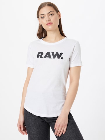 T-shirt G-Star RAW en blanc : devant
