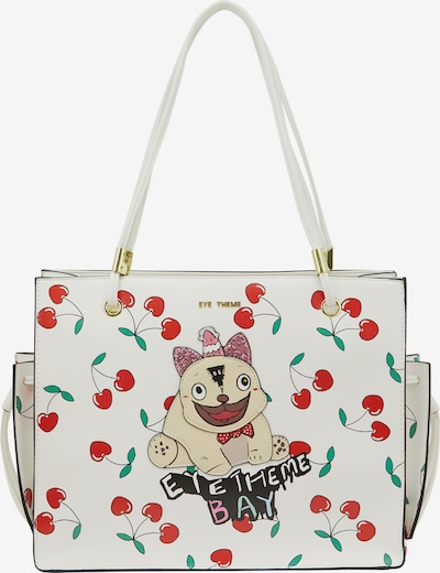 Plase de cumpărături 'Pop Eyetheme' MYMO pe bej / roșu / negru / alb, Vizualizare produs