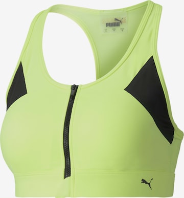 PUMA Bralette Sports Bra in Yellow: front