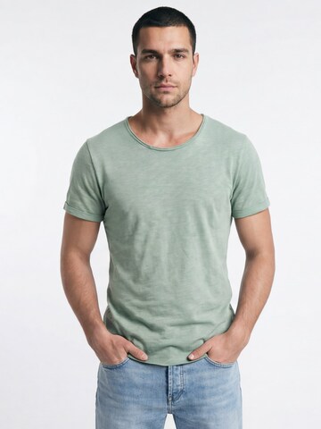 Antargo Shirt 'Basic Open Edge'‌‌‌‌ in Grün