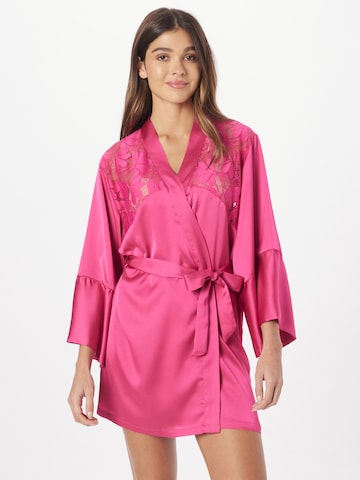 Robe de chambre 'EPATANTE' ETAM en rose : devant