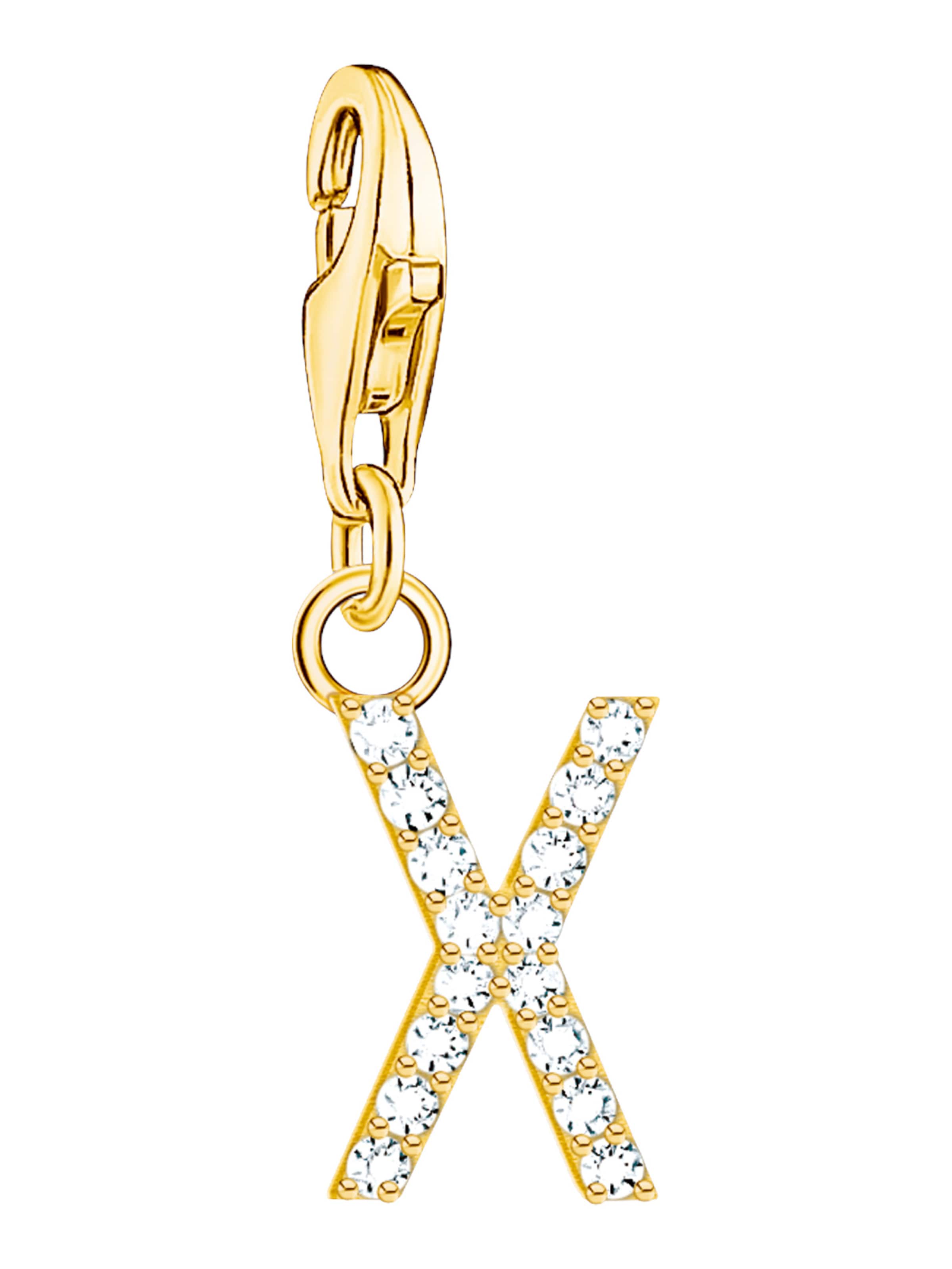 Thomas Sabo Anhänger 'Buchstabe X' in Gold: Vorderseite