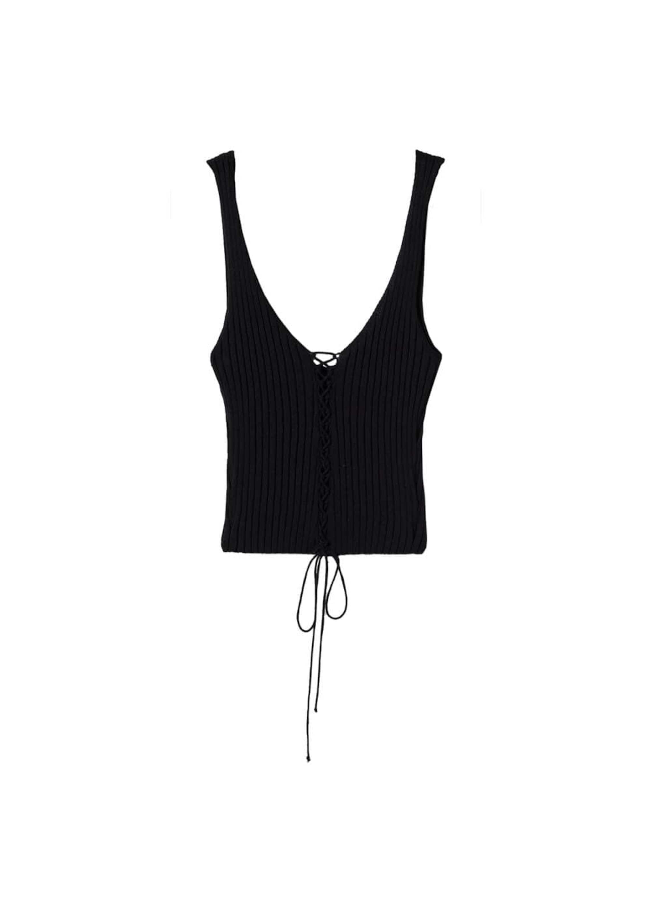 MANGO Toppi 'Salado' värissä musta: etupuoli