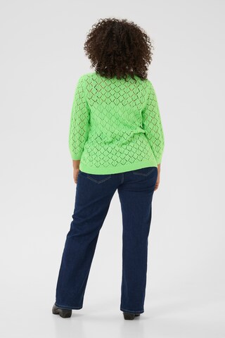 KAFFE CURVE - Pullover 'KCMika' em verde