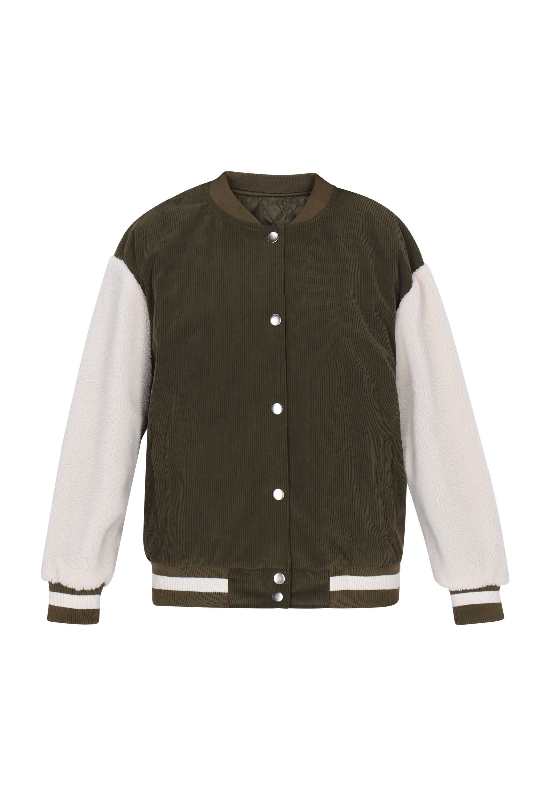 MYMO Φθινοπωρινό και ανοιξιάτικο μπουφάν 'Comfy' σε πράσινο: μπροστά